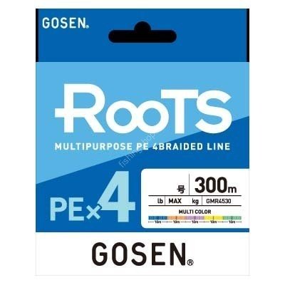 GOSEN RooTS PE x4 [10m x 5colors] 300m #0.5 (10lb)