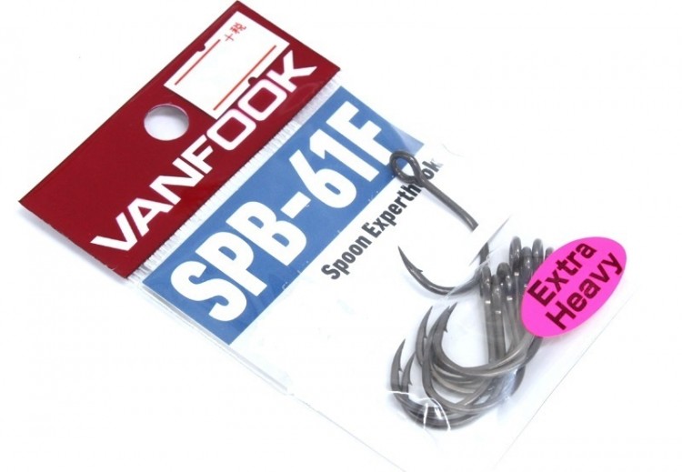 VANFOOK Spoon Expert Hook Extra Heavy SPB-61F [Fluorine Black] #2/0 (10pcs)