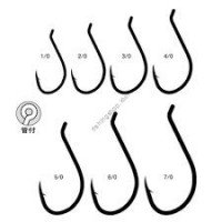 GAMAKATSU Strong Power Salmon Trout Hineri [NS Black] #1/0 (20pcs)