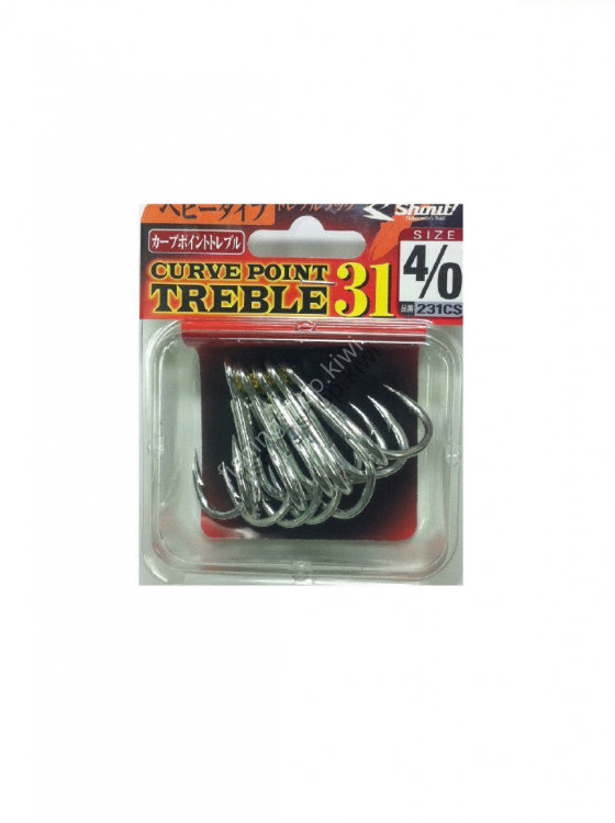 SHOUT! Curve Point Treble 231-CS [Silver] #4/0 (5pcs)