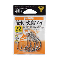 GAMAKATSU Kairyo Soi Ring Eye [Silver] #22 (6pcs)
