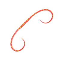 KAIYU Sea God Silicone Tie Uhouho Curly #Red Gold Banana