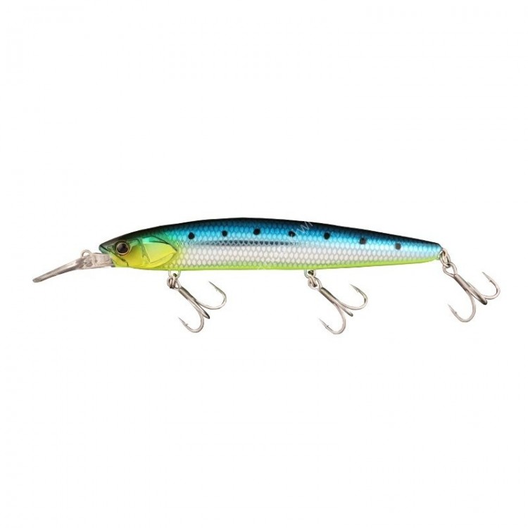 JACKALL BIGBACKER WANGAN MINNOW 128S-LB Uroko Holo Chartreuse Belly Iwashi