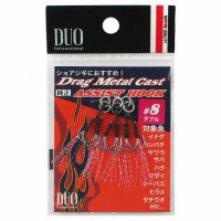 DUO Drag Metal Cast Genuine Assist Hook Double DC-WP [Pink Tinsel] #8 (3pcs)