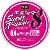 DUEL Super X-Wire 8 Eging [White Pink Marking] 200m #0.4 (3.9kg)