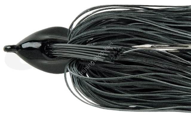 DEPS Flat Back Jig 3/4oz Fine Rubber Skirt #01 Black
