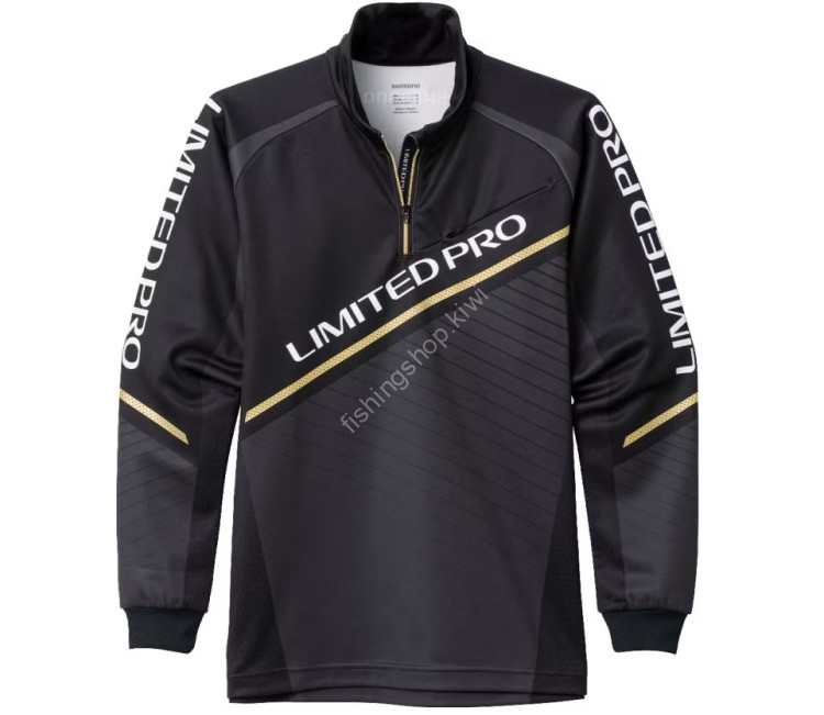 SHIMANO SH-110V Limited Pro Half Zip Warm Shirt (Limited Black) 4XL