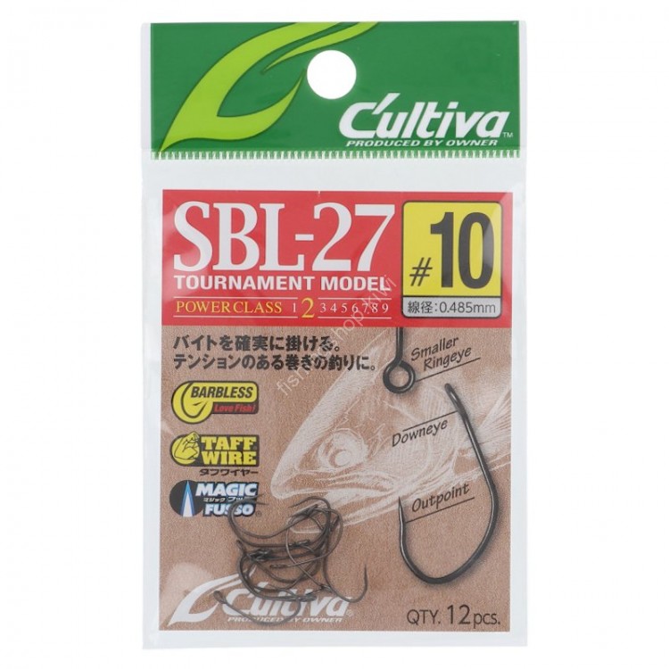 OWNER C'ultiva Single Hook Barbless SBL-27 #10