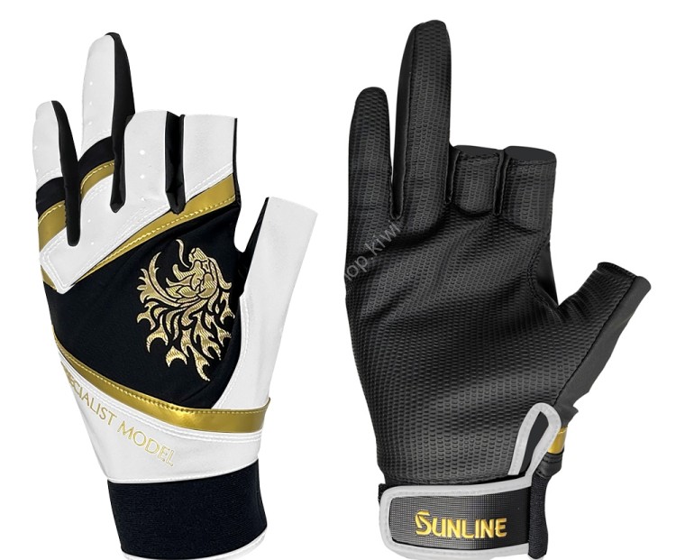 SUNLINE SUG-238 Specialist Gloves (3fingers) Black×White LL