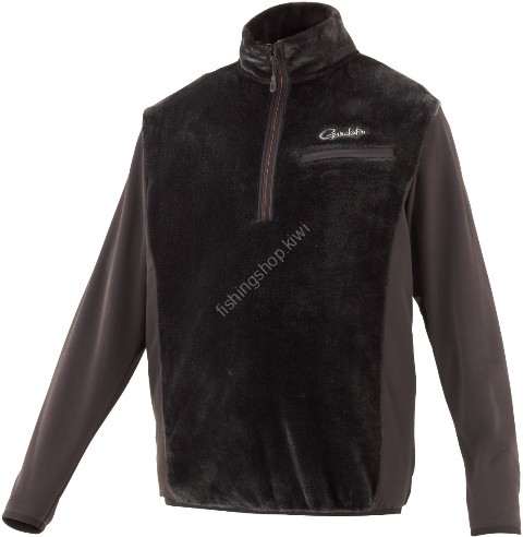 GAMAKATSU GM3614 Boa Fleece Half Zip Shirt (Black) LL