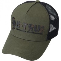 EVERGREEN B-TRUE Rubber Logo Mesh Cap Khaki / Black