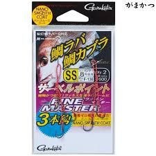 GAMAKATSU Saber Point Fine Master 3 Hooks w/Thread 3S (2pcs)