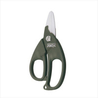PROX PX410K PE Cut Ceramic Scissors With Hook Sharpener Khaki