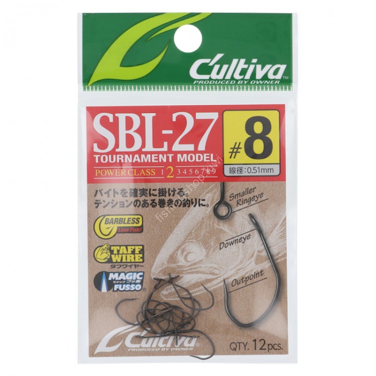 OWNER C'ultiva Single Hook Barbless SBL-27 #8