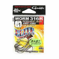 GAMAKATSU Elite Tourer Worm 316R [NS Black] #1 (8pcs)