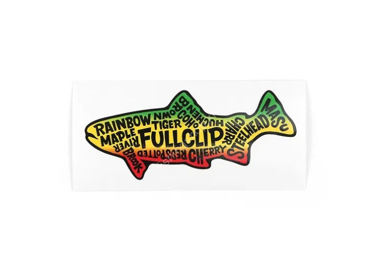 FULLCLIP Trout Mosh Sticker 100mm FST-017