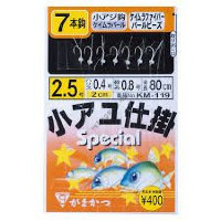 Gamakatsu Small AYU (Sweetfish) Small AJI (Mackerel) Keimura Pearl 7 pcs PB Fiber Special 2-0.4