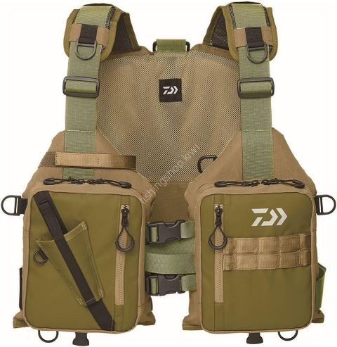 DAIWA DF-6425 Light Float Game Vest [Military Beige] Free