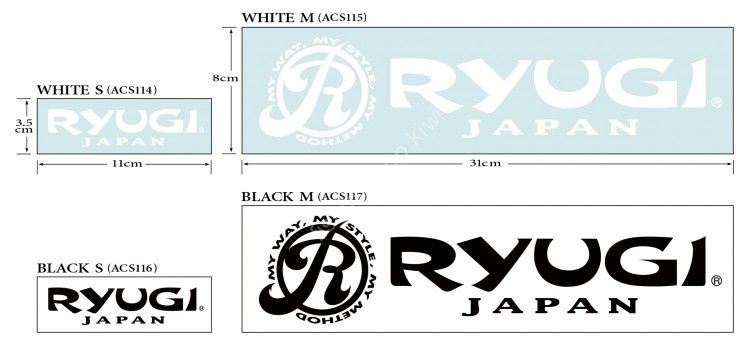 RYUGI ACS114 Ryugi Cutting Sticker White S