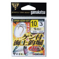 GAMAKATSU Offshore Fishing Hooks With Thread [Gold] #11 (3pcs)