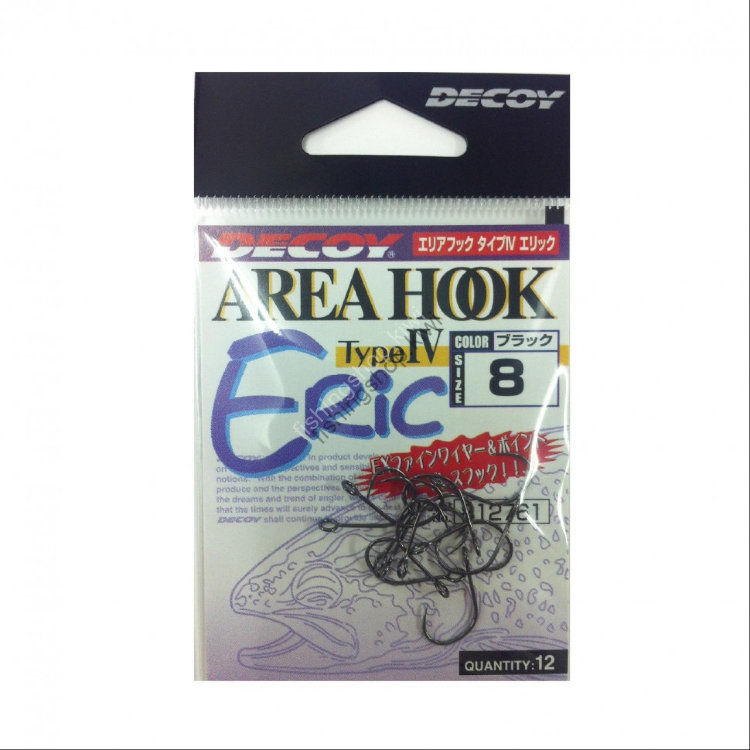 DECOY Area Hook Type IV Eric AH-4 [NS Black] #8 (12pcs)