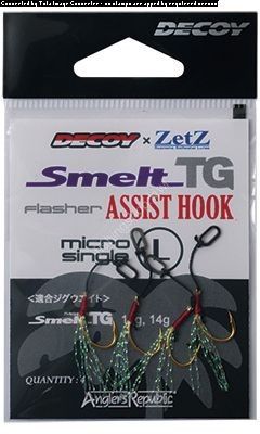 ANGLERS REPUBLIC PALMS Smelt TG Flasher Assist Hook Micro Single L