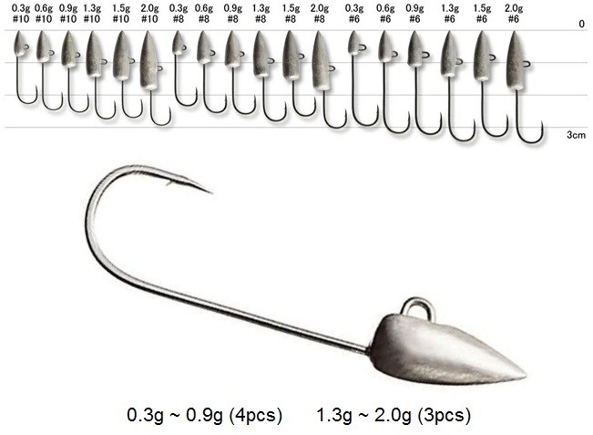 DAIWA Gekkabijin SW Light Jig Head Yajiri SS 0.6g #10