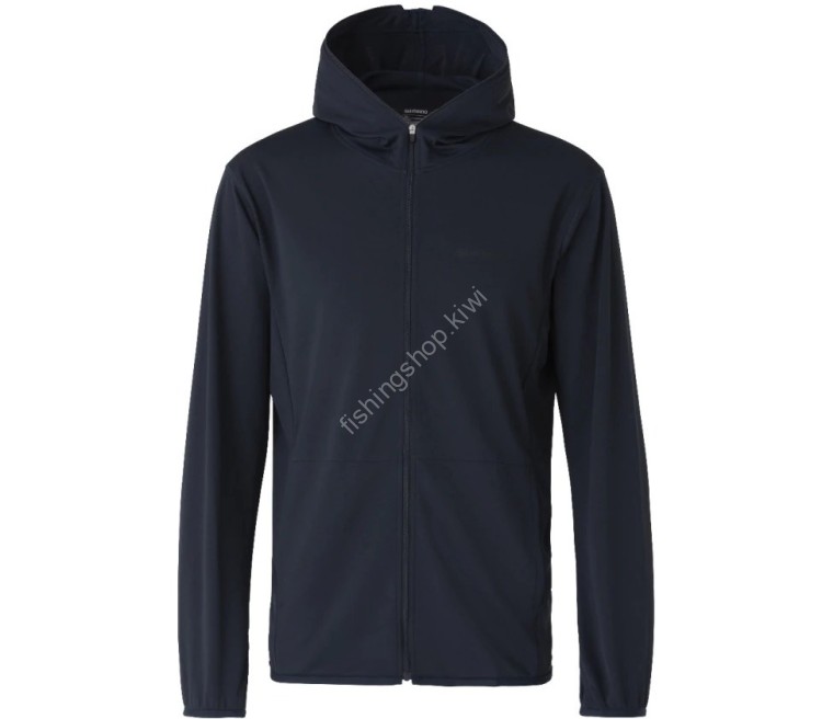 SHIMANO WJ-001V Sun Protection Zip-Up Hoodie Navy WS