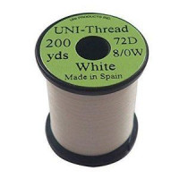 TIEMCO Uni 8/0 Waxed Midge Thread White #377
