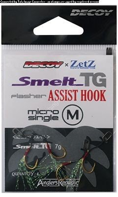 ANGLERS REPUBLIC PALMS Smelt TG Flasher Assist Hook Micro Single M