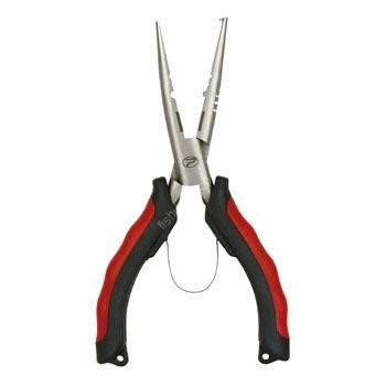 P-Line Stainless Steel Split Ring Fishing Pliers - Black/Red, 6in