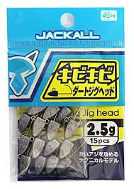 JACKALL brisk dart jig head 2.5g / 15pcs