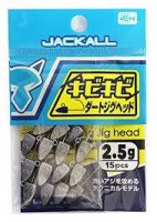 JACKALL Kibikibi Dart Jig Head 2.5g (15pcs)