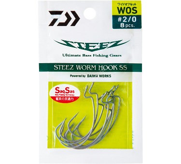 DAIWA STEEZ Worm Hook SS Wide Offset #3/0 (7pcs)