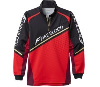 SHIMANO SH-110V Limited Pro Half Zip Warm Shirt (Blood Red) L