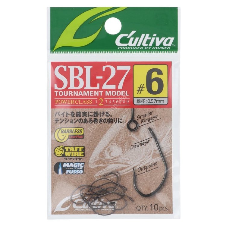 OWNER C'ultiva Single Hook Barbless SBL-27 #6