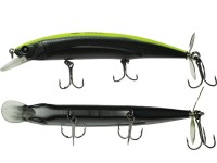 HIDE-UP HU Minnow 111FS 13g (Floating Swisher) #93 Haraguro Black Chart