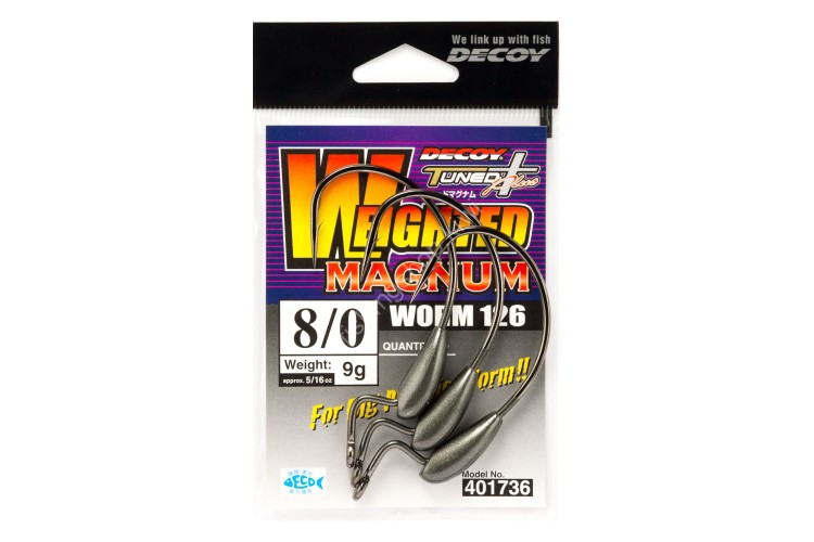 DECOY Weighted Magnum Worm126 [NS Black] #8/0 (3pcs)