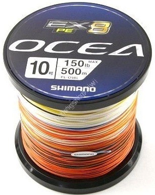 SHIMANO PL-O98L Ocea EX8 PE Concept Model Plugger Tuned [10m x 5colors]  500m #10.0 (150lb) Fishing lines buy at