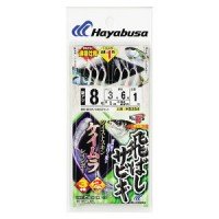 HAYABUSA Casting Sabiki Twist Keimura Rainbow HS354 [White] 3 Hook 9-4 (2pcs)