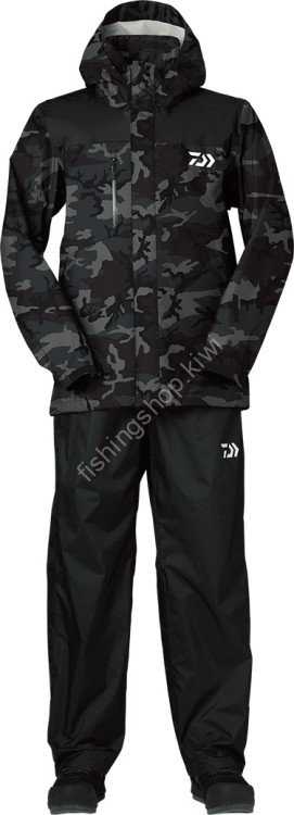 DAIWA DR-3823 Rainmax Rain Suit Black Camo L