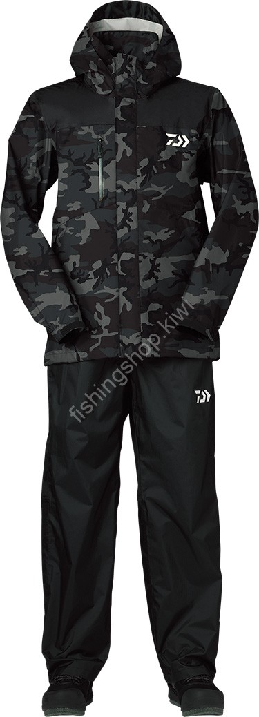DAIWA DR 3823 Rainmax Rain Suit Black Camo L Wear buy at Fishingshop.kiwi
