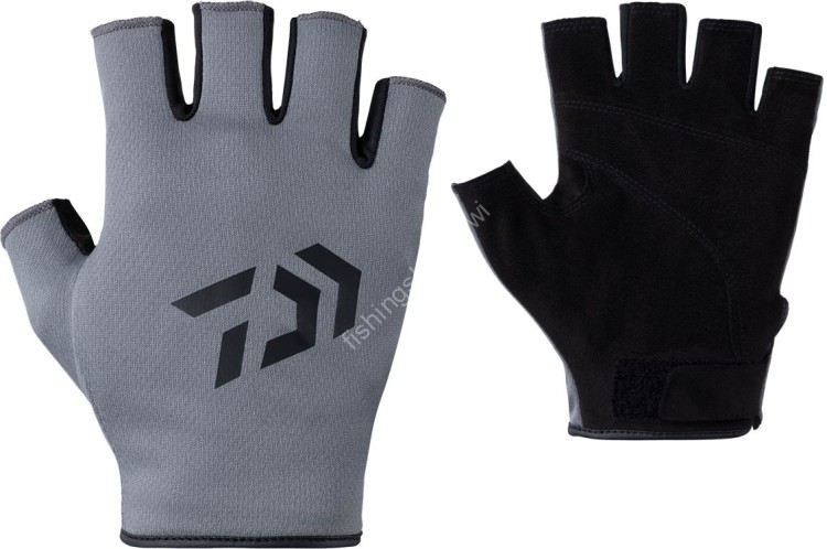 DAIWA DG-6523 Quick Dry Gloves (5fingers cut) Black XS