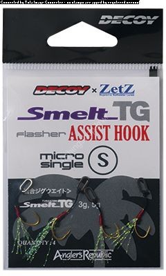 ANGLERS REPUBLIC PALMS Smelt TG Flasher Assist Hook Micro Single S
