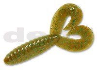 DEPS DeathAdder Grub Twin-Tail 4.5'' #13 Cinnamon/Green Flake