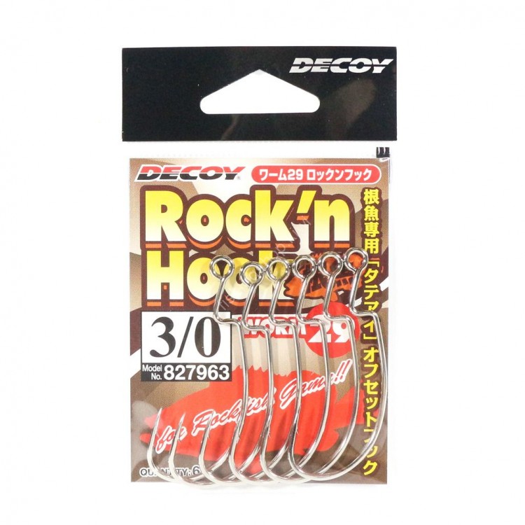 DECOY Rock'n Hook Worm29 [W Nickel] #3/0 (6pcs)