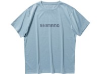 SHIMANO SH-021W Dry Logo T-shirt Short Sleeve (Inshore Blue) XS