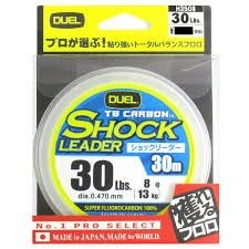 DUEL TB Carbon Shock Leader [Natural Clear] 30m #8 (30lb)