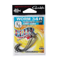 GAMAKATSU Elite Tourer Worm 34R [NS Black] #3/0 (5pcs)