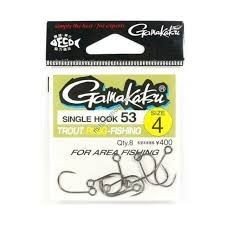 GAMAKATSU Single Hook 53 [NS Black] #4 (8pcs)